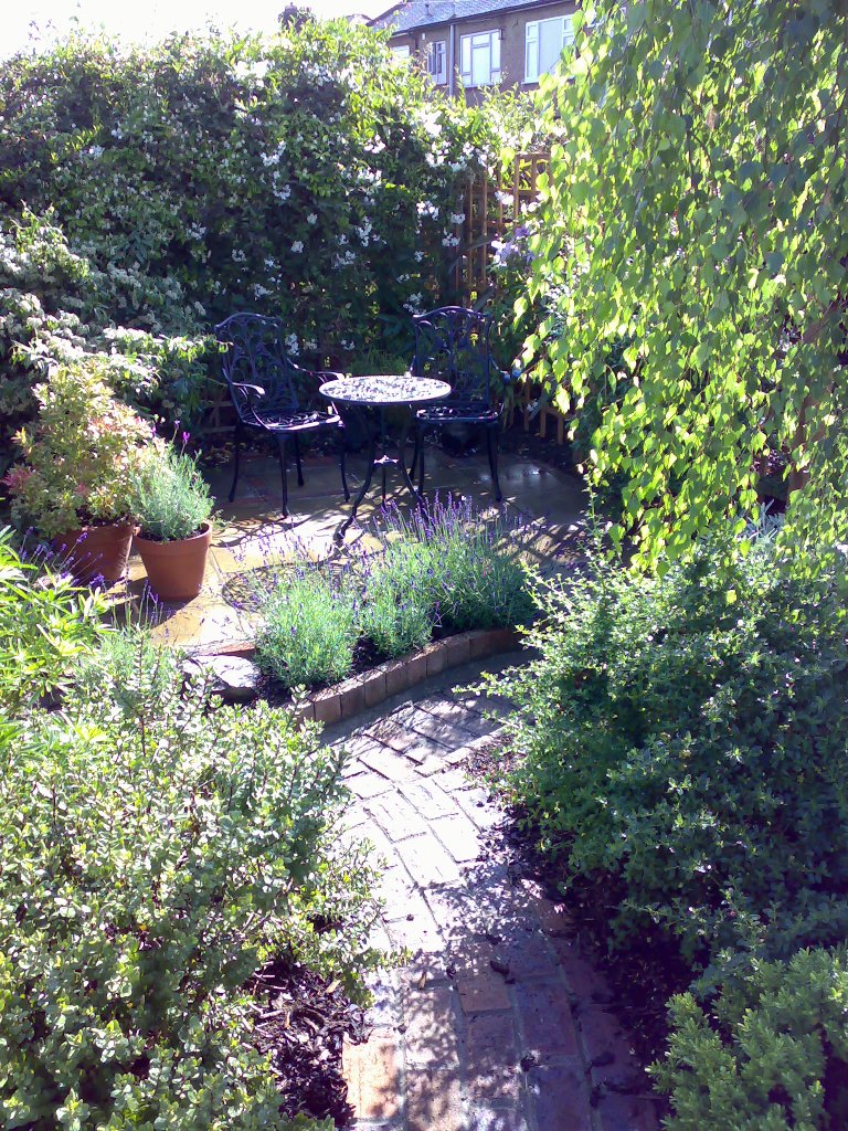 View of memorial garden and wild flowers